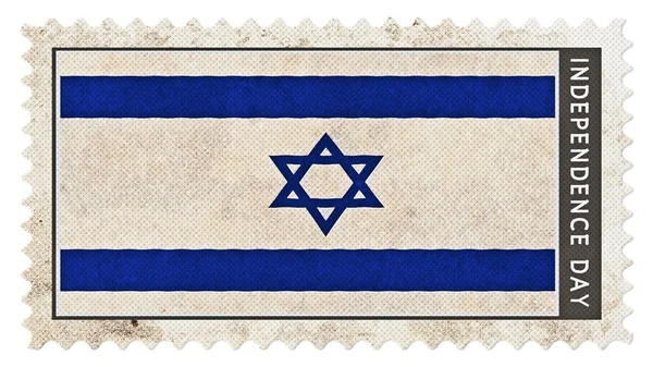 Bandeira israel no dia da independência do selo grande tamanho — Fotografia de Stock