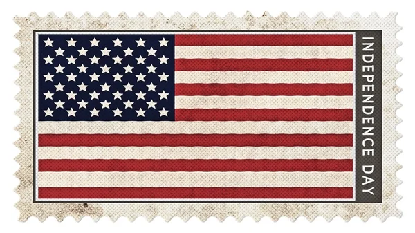 Amerikai Egyesült Államok az amerikai zászló a bélyegző függetlenség napja nagy si — Stock Fotó