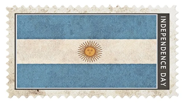 Bandeira argentina no dia da independência do selo grande tamanho — Fotografia de Stock