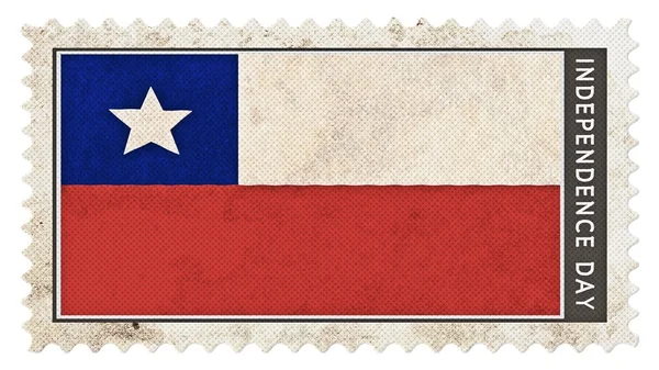 Flaga Chile na dzień niepodległości stempel duży rozmiar — Zdjęcie stockowe