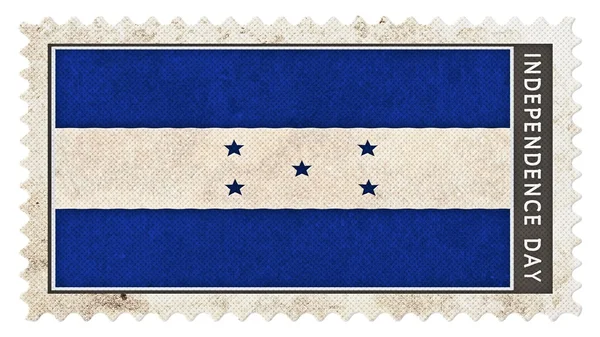 Bandeira honduras no dia da independência do selo grande tamanho — Fotografia de Stock