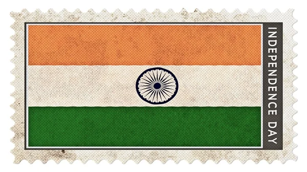 インドの国旗スタンプ独立記念日の大きなサイズで — ストック写真