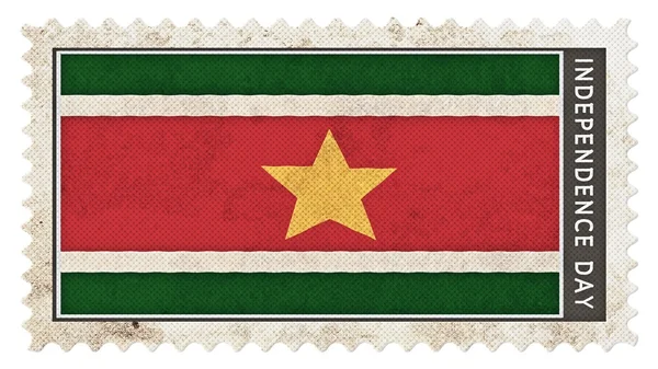 Suriname bandeira no dia da independência do selo grande tamanho — Fotografia de Stock