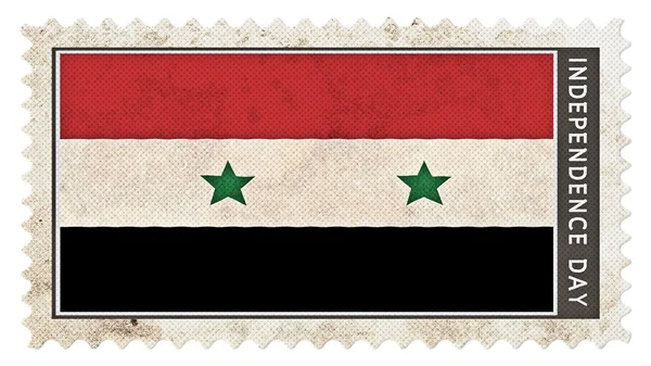 Bandiera syria il giorno dell'indipendenza timbro grandi dimensioni — Foto Stock