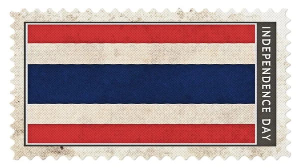 Bandeira tailandesa no dia da independência do selo grande tamanho — Fotografia de Stock