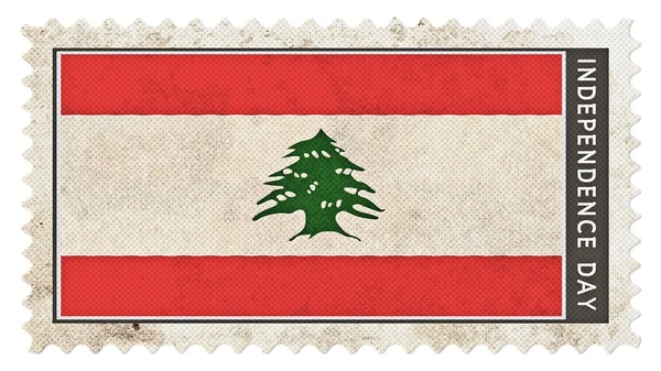 Bandeira do Líbano no dia da independência do selo grande tamanho — Fotografia de Stock