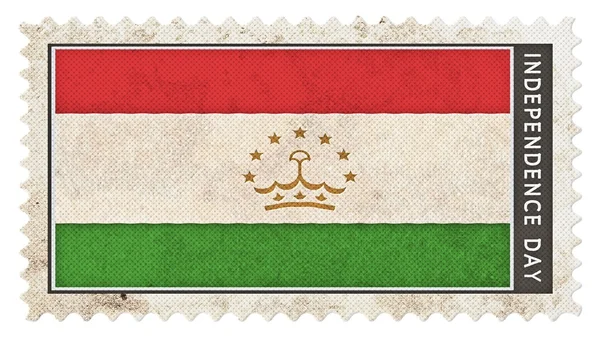 Vlajka Tádžikistánu na razítko den nezávislosti velké velikosti — Stock fotografie