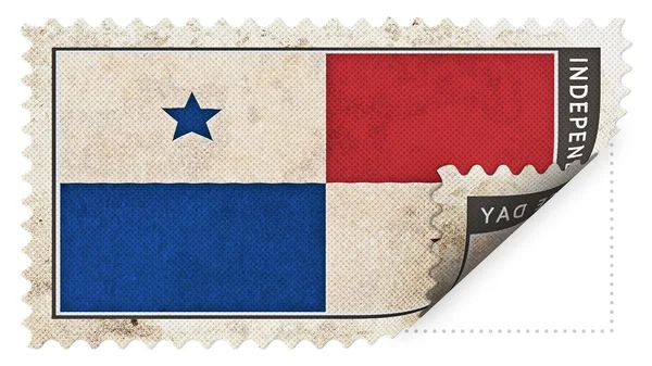 Bandeira do Panamá no dia da independência do selo ser ajar — Fotografia de Stock
