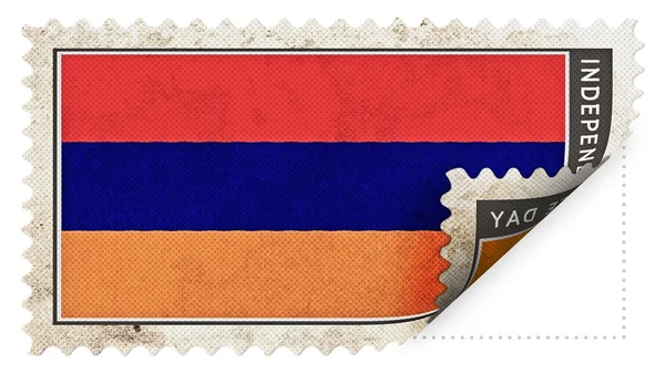 Armenien-Flagge am Unabhängigkeitstag der Briefmarke — Stockfoto