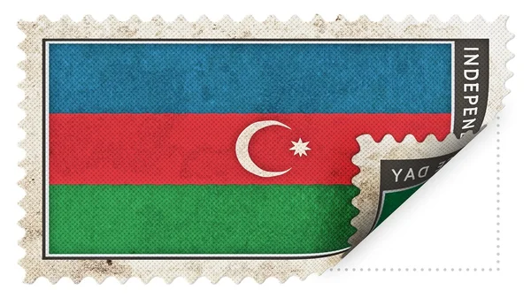 스탬프 독립 기념일에 아제르바이잔 국기 수 열려 — 스톡 사진