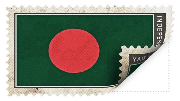 Bangladesh bandera en el día de la independencia del sello ser ajar — Foto de Stock