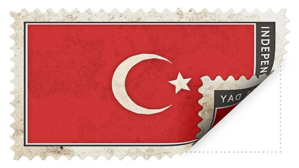 스탬프 독립 기념일에 터키 국기 수 열려 — 스톡 사진