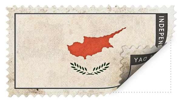 Damga Bağımsızlık günü Kıbrıs bayrağı Aralık — Stok fotoğraf