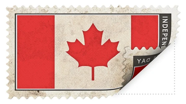 Kanada-Flagge am Unabhängigkeitstag der Briefmarke — Stockfoto