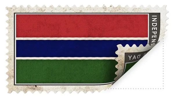 Gambia-Flagge am Unabhängigkeitstag — Stockfoto