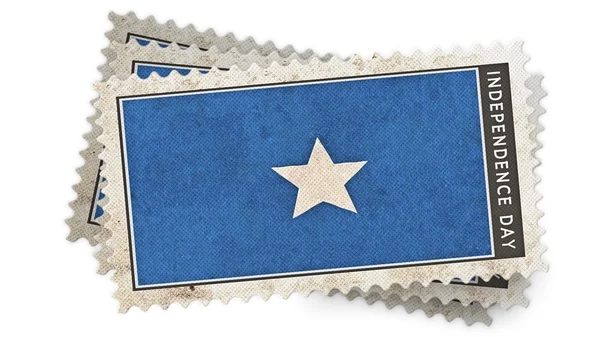 Flaga Somalii na dzień niepodległości pieczęć jest nakładka — Zdjęcie stockowe