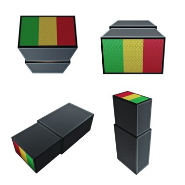 4 in 1 mali bayrakları 3d kutusu büyük boyutu ayarla