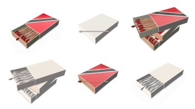 Trinidad ve tobago bayrakları doku 3d kibrit kutusu sette