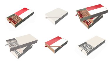 Endonezya bayrağı doku 3d kibrit kutusu sette