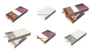 Katar bayrakları doku 3d kibrit kutusu sette