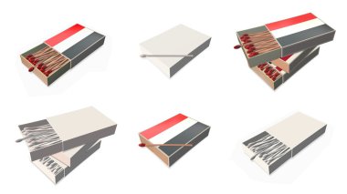 Yemen bayrak doku 3d kibrit kutusu sette