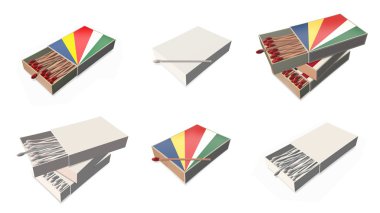 Seyşeller bayrakları doku 3d kibrit kutusu sette