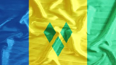 St vincent ve Grenadinler bayrak closeup karıştırdı