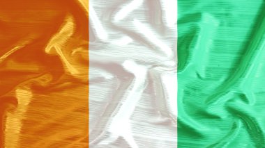 Fildişi Sahili bayrağı closeup karıştırdı