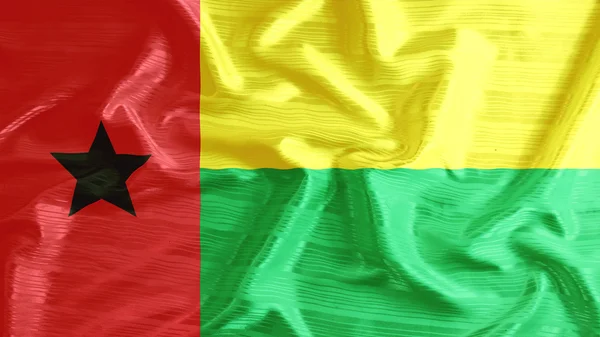 Guinee bissau vlag close-up van gegolfde — Stockfoto