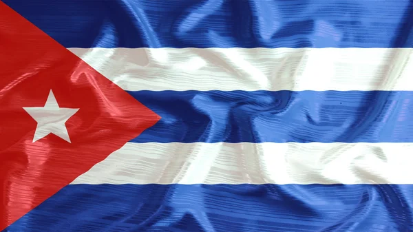 Closeup vlajka Kuby rozcuchané — Stock fotografie