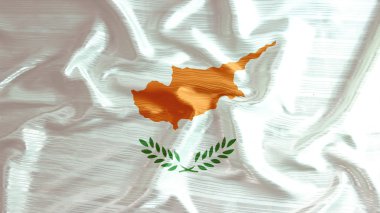 Kıbrıs bayrağı closeup karıştırdı