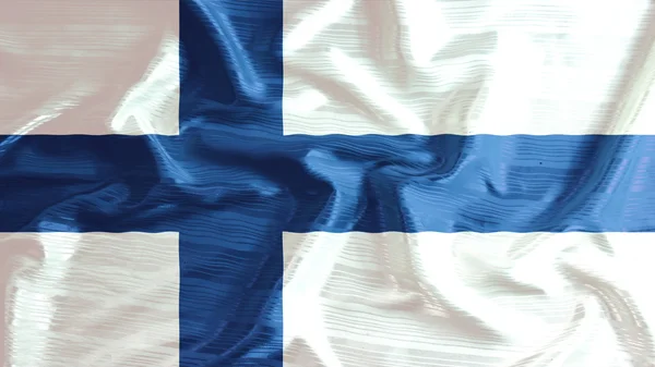 Finland flag closeup of ruffled — стоковое фото