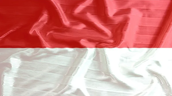 Indonesia flag closeup dari ruffled — Stok Foto