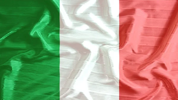 Italië vlag close-up van gegolfde — Stockfoto