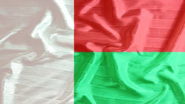 Madagaskars flagga närbild av ruggig — Stockfoto