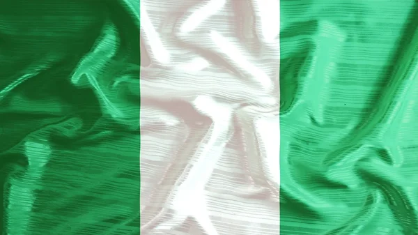 Nijerya bayrak closeup karıştırdı — Stok fotoğraf