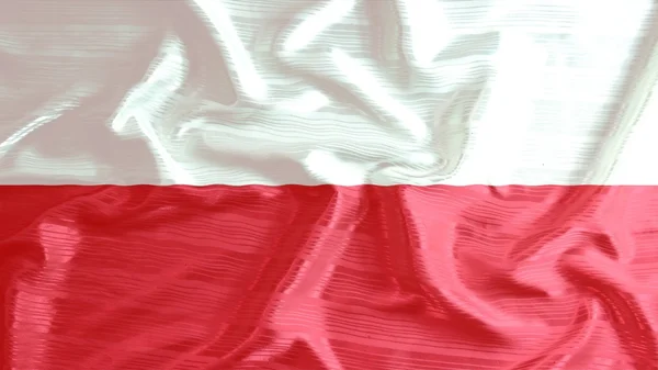 Polen flagga närbild av ruggig — Stockfoto