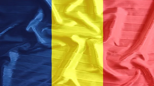 ルーマニアの旗クローズ アップ フリル — ストック写真
