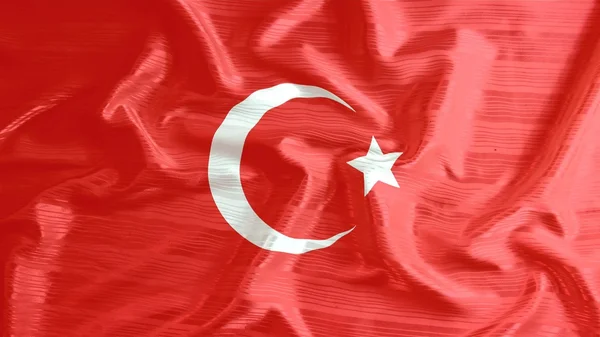 トルコの旗クローズ アップ フリル — ストック写真
