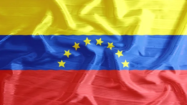 Venezuela flag closeup of ruffled — Stock Photo, Image