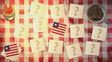 kart vintage tarzı eşleşen Liberya bayrağı