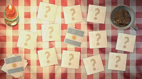 Argentina flag matching card vintage styles — Stock Photo, Image