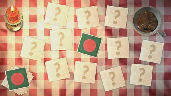 Bangladesh flagga på kortet vintage stilar — Stockfoto