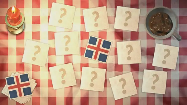 Islandia bandera de la tarjeta de estilo vintage — Foto de Stock