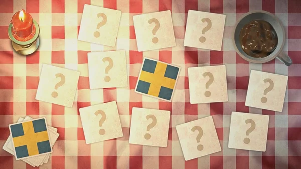 Sweden  flag matching card vintage styles — Stock Photo, Image