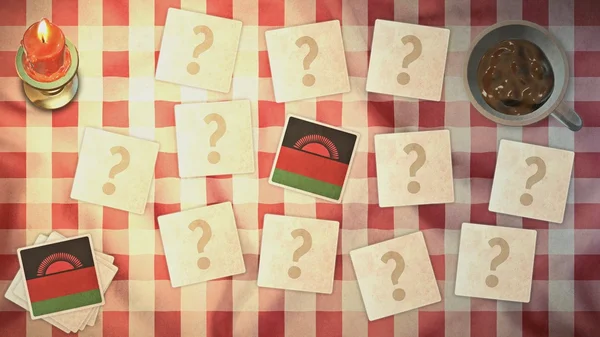 Bandeira do Malawi correspondência cartão estilos vintage — Fotografia de Stock