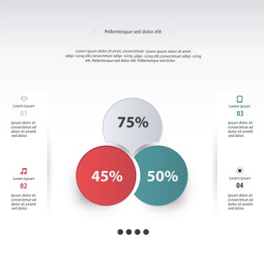 Vektör daire Infographic. Diyagramı, grafik, presenta için şablon