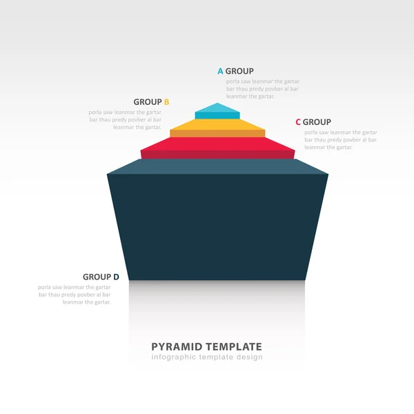 Инфографический шаблон пирамиды — стоковый вектор