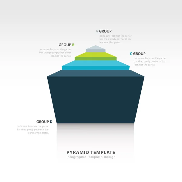 Инфографический шаблон пирамиды — стоковый вектор