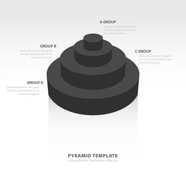 Cylindra infographic szablon czarny kolor równowagi — Wektor stockowy